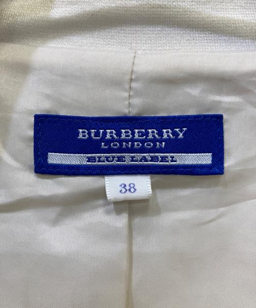 BURBERRY BLUE LABEL（バーバリー ブルー レーベル）BURBERRY BLUE LABEL (バーバリー ブルー レーベル) 半袖ワンピース ブラウン×アイボリー サイズ:38 未使用品の古着・服飾アイテム