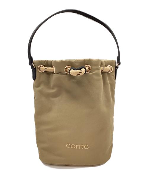 Conte（コンテ）conte (コンテ) ドローストリングバッグ カーキの古着・服飾アイテム