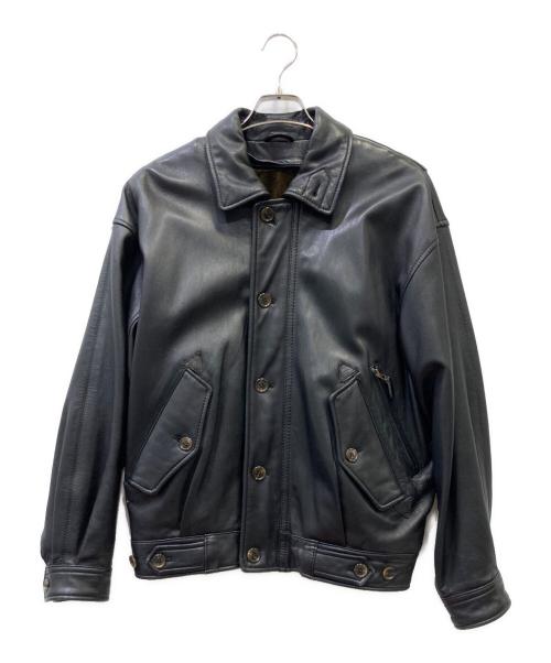 INTERMEZZO（インターメッツォ）INTERMEZZO (インターメッツォ) レザージャケット ブラック サイズ:Mの古着・服飾アイテム