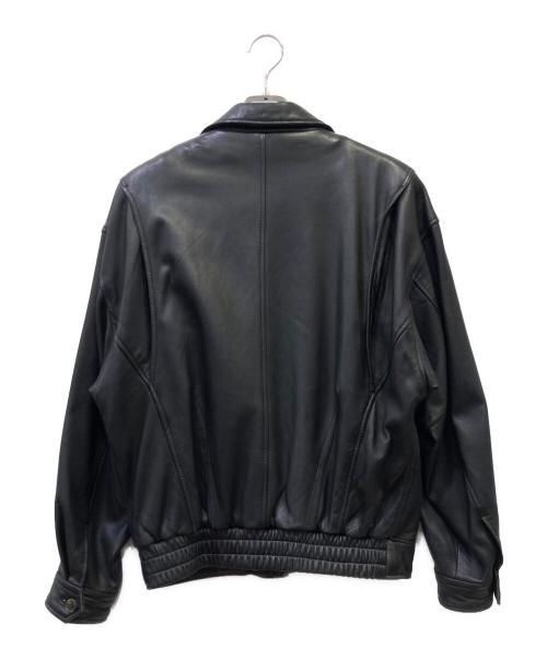 INTERMEZZO（インターメッツォ）INTERMEZZO (インターメッツォ) レザージャケット ブラック サイズ:Mの古着・服飾アイテム