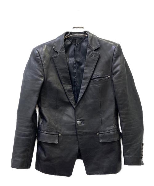 SCHORL（ショール）SCHORL (ショール) レザーテーラードジャケット ブラック サイズ:SIZE　44の古着・服飾アイテム