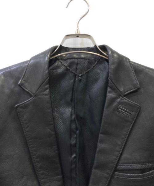 SCHORL（ショール）SCHORL (ショール) レザーテーラードジャケット ブラック サイズ:SIZE　44の古着・服飾アイテム