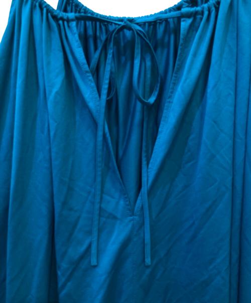 CABAN（キャバン）CABAN (キャバン) キュプラポリエステルジャージー ギャザーワンピース スカイブルー サイズ:Sの古着・服飾アイテム