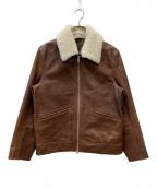 PAUL SMITHポールスミス）の古着「ゴートレザージャケット」｜ブラウン