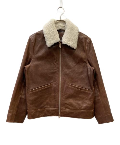 PAUL SMITH（ポールスミス）PAUL SMITH (ポールスミス) ゴートレザージャケット ブラウン サイズ:SIZE Mの古着・服飾アイテム