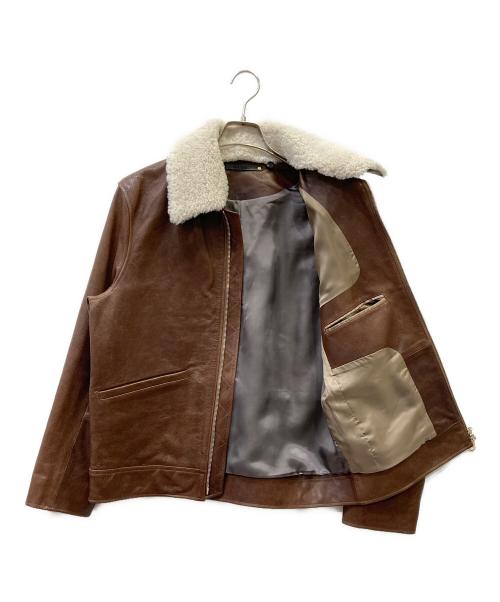 PAUL SMITH（ポールスミス）PAUL SMITH (ポールスミス) ゴートレザージャケット ブラウン サイズ:SIZE Mの古着・服飾アイテム