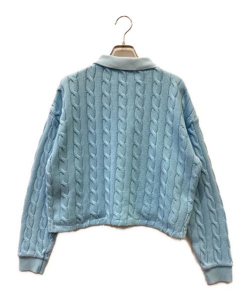 POLO RALPH LAUREN（ポロ・ラルフローレン）POLO RALPH LAUREN (ポロ・ラルフローレン) 厚手ニット スカイブルー サイズ:Sの古着・服飾アイテム