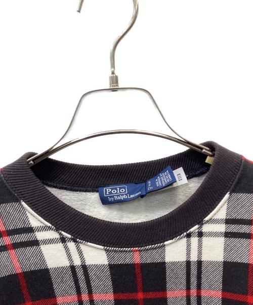 POLO RALPH LAUREN（ポロ・ラルフローレン）POLO RALPH LAUREN (ポロ・ラルフローレン) クルーネックスウェット ブラック×ホワイト サイズ:SIZE Sの古着・服飾アイテム