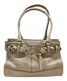 COACH（コーチ）の古着「レザーハンドバッグ」｜ベージュ
