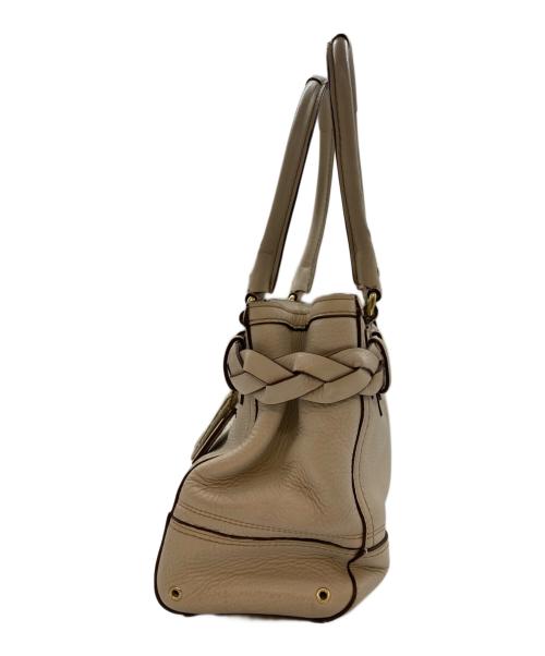 COACH（コーチ）COACH (コーチ) レザーハンドバッグ ベージュの古着・服飾アイテム