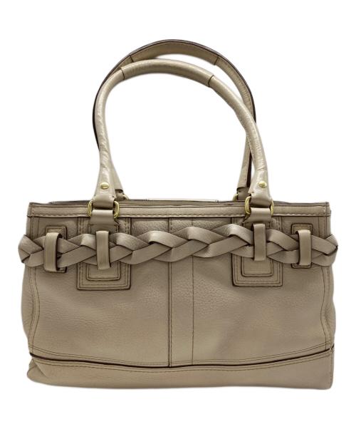 COACH（コーチ）COACH (コーチ) レザーハンドバッグ ベージュの古着・服飾アイテム