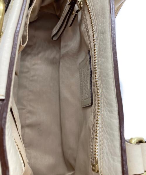 COACH（コーチ）COACH (コーチ) レザーハンドバッグ ベージュの古着・服飾アイテム