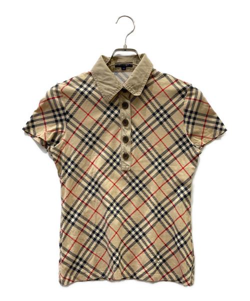 BURBERRY LONDON（バーバリーロンドン）BURBERRY LONDON (バーバリーロンドン) 半袖ポロシャツ ブラウン サイズ:SIZE 2の古着・服飾アイテム