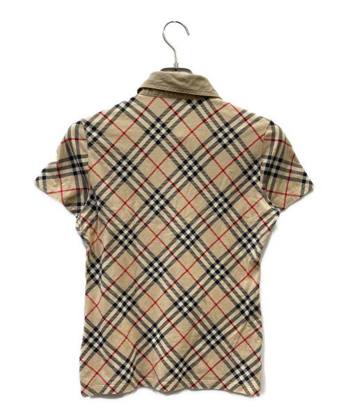 BURBERRY LONDON（バーバリーロンドン）BURBERRY LONDON (バーバリーロンドン) 半袖ポロシャツ ブラウン サイズ:SIZE 2の古着・服飾アイテム