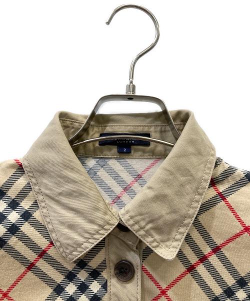 BURBERRY LONDON（バーバリーロンドン）BURBERRY LONDON (バーバリーロンドン) 半袖ポロシャツ ブラウン サイズ:SIZE 2の古着・服飾アイテム