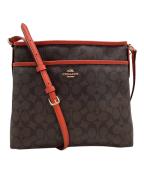 COACHコーチ）の古着「ショルダーバッグ」｜レッド×ブラウン