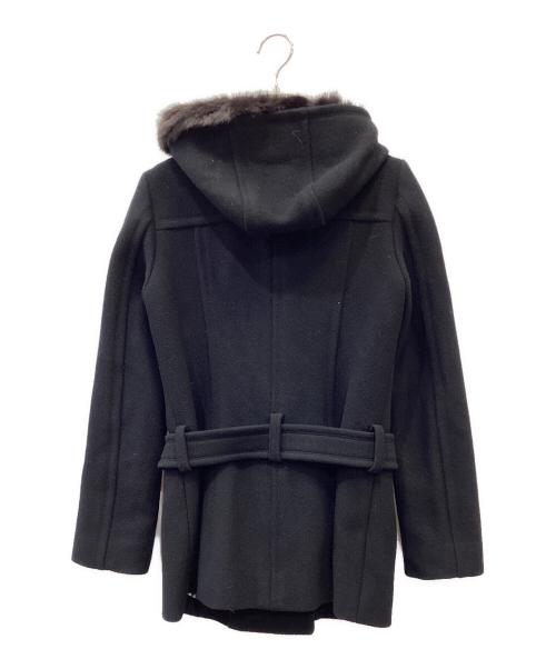 BURBERRY BLUE LABEL（バーバリー ブルー レーベル）BURBERRY BLUE LABEL (バーバリー ブルー レーベル) フーデッドコート ブラック サイズ:38の古着・服飾アイテム