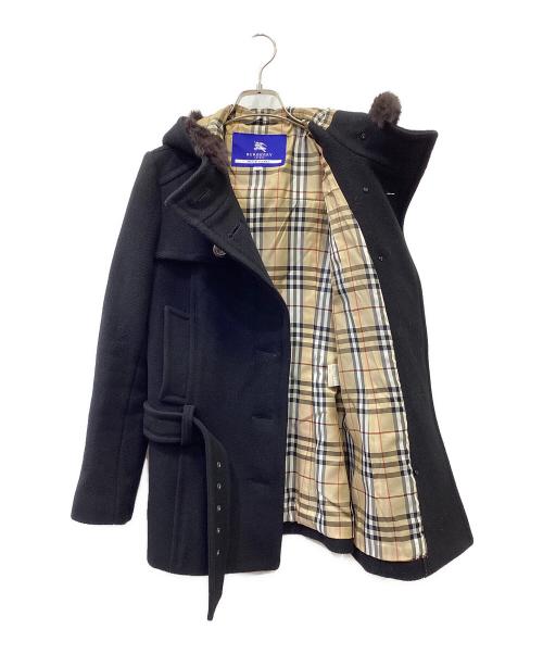 BURBERRY BLUE LABEL（バーバリー ブルー レーベル）BURBERRY BLUE LABEL (バーバリー ブルー レーベル) フーデッドコート ブラック サイズ:38の古着・服飾アイテム