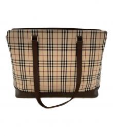 BURBERRY（バーバリー）の古着「トートバッグ」｜ベージュ×ブラウン