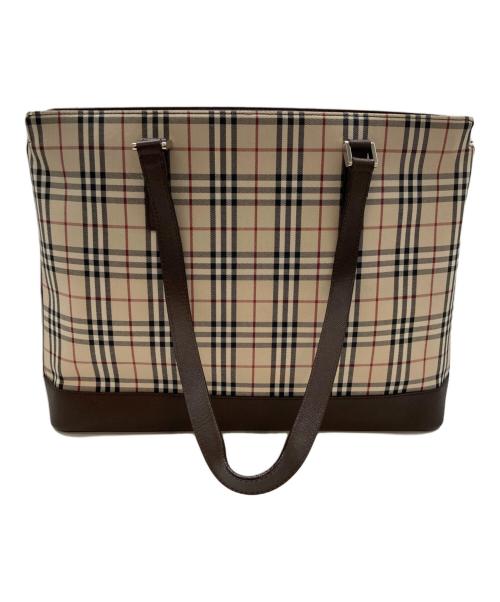 BURBERRY（バーバリー）BURBERRY (バーバリー) トートバッグ ベージュ×ブラウンの古着・服飾アイテム