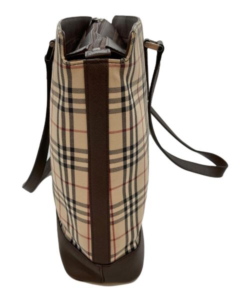 BURBERRY（バーバリー）BURBERRY (バーバリー) トートバッグ ベージュ×ブラウンの古着・服飾アイテム