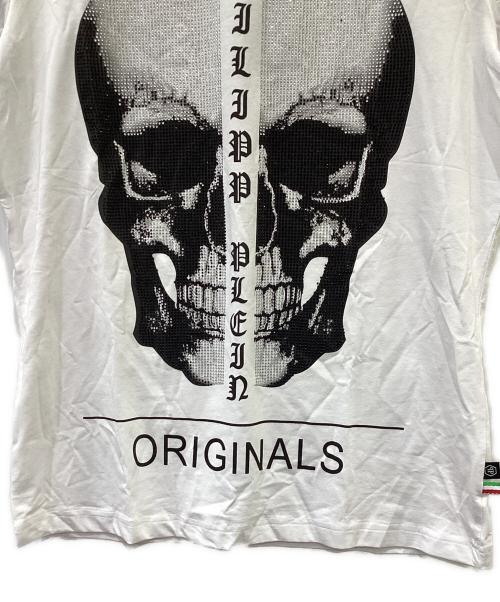 PHILIPP PLEIN HOMME（フィリップレインオム）PHILIPP PLEIN HOMME (フィリップレインオム) 半袖カットソー ホワイト サイズ:XLの古着・服飾アイテム