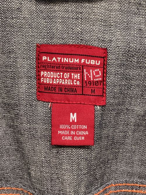 PLATINUM FUBU（プラチナムフブ）PLATINUM FUBU (プラチナムフブ) デニムジャケット サイズ:Mの古着・服飾アイテム