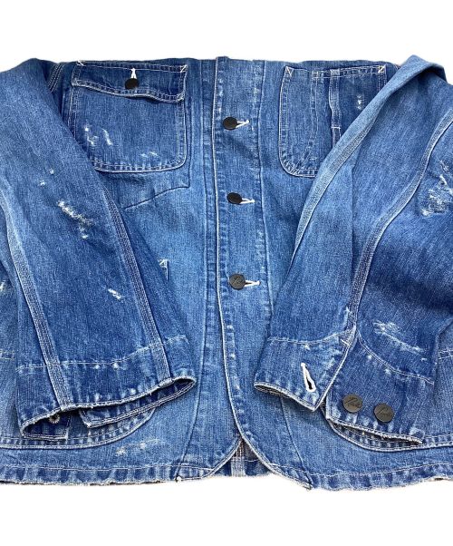 Needles（ニードルズ）Needles (ニードルズ) ダメージ加工カバーオール ブルー サイズ:Sの古着・服飾アイテム