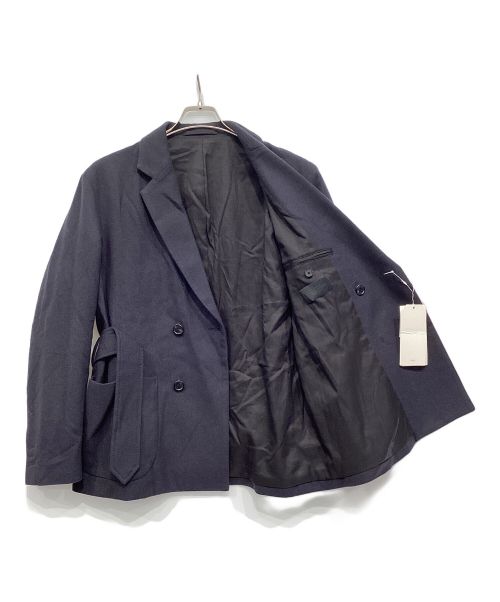UNUSED（アンユーズド）UNUSED (アンユーズド) カシミヤ混テーラードジャケット ネイビー サイズ:O 未使用品の古着・服飾アイテム