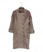 DIESELディーゼル）の古着「ボアロングコート」｜ピンク