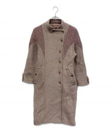 DIESEL（ディーゼル）の古着「ボアロングコート」｜ピンク