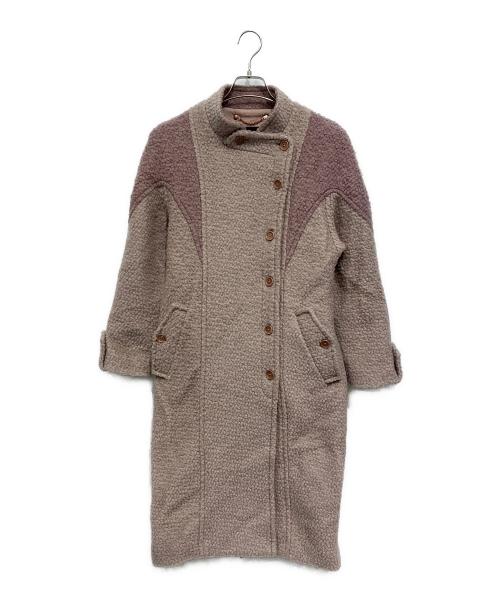 DIESEL（ディーゼル）DIESEL (ディーゼル) ボアロングコート ピンク サイズ:XSの古着・服飾アイテム
