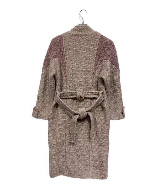 DIESEL（ディーゼル）DIESEL (ディーゼル) ボアロングコート ピンク サイズ:XSの古着・服飾アイテム