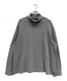 POLO RALPH LAUREN（ポロ・ラルフローレン）の古着「ハーフジップスウェット」｜グレー