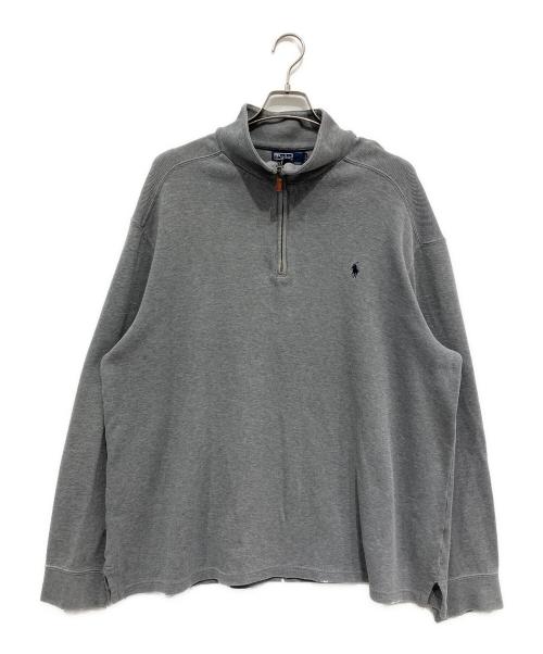 POLO RALPH LAUREN（ポロ・ラルフローレン）POLO RALPH LAUREN (ポロ・ラルフローレン) ハーフジップスウェット グレー サイズ:XLの古着・服飾アイテム