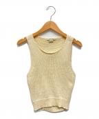 Paloma Woolパロマウール）の古着「バックオープンノースリーブニット」｜ホワイト