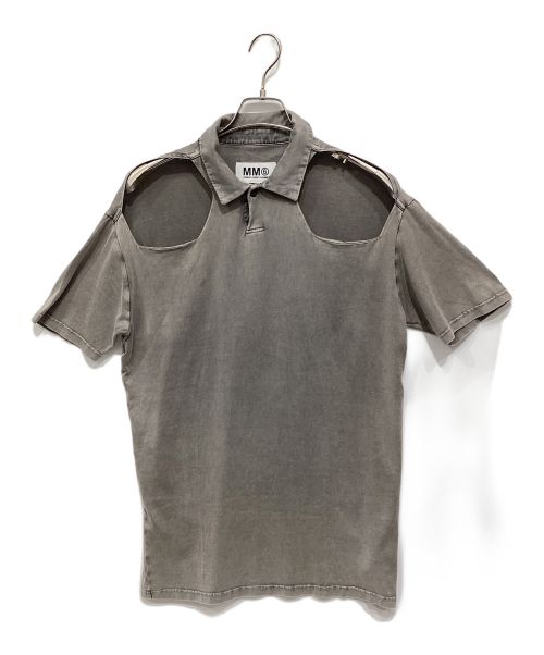 MM6 Maison Margiela（エムエムシックスメゾンマルジェラ）MM6 Maison Margiela (エムエムシックス メゾンマルジェラ) ポロシャツ グレー サイズ:XSの古着・服飾アイテム
