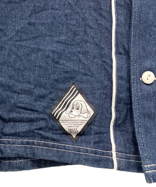 GALFY（ガルフィー）GALFY (ガルフィー) デニム犬草野球シャツ インディゴ サイズ:XLの古着・服飾アイテム
