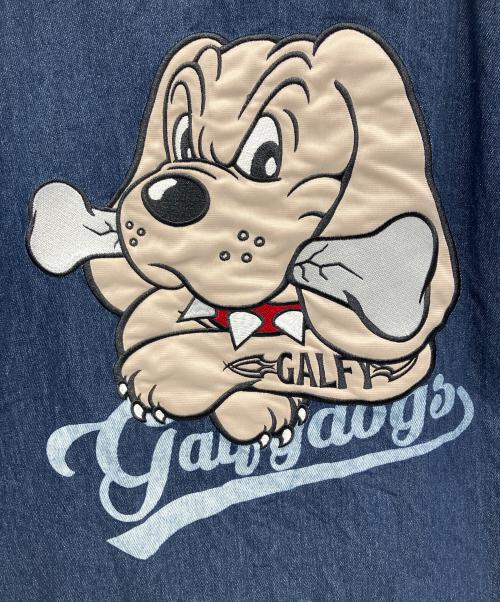 GALFY（ガルフィー）GALFY (ガルフィー) デニム犬草野球シャツ インディゴ サイズ:XLの古着・服飾アイテム