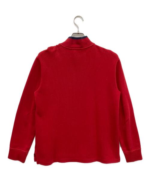 POLO RALPH LAUREN（ポロ・ラルフローレン）POLO RALPH LAUREN (ポロ・ラルフローレン) ハーフジップニット レッド サイズ:Lの古着・服飾アイテム