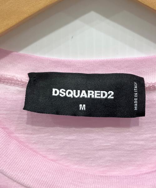 DSQUARED2（ディースクエアード）DSQUARED2 (ディースクエアード) SURF CREW L/S T-SHIRT ピンク サイズ:Mの古着・服飾アイテム