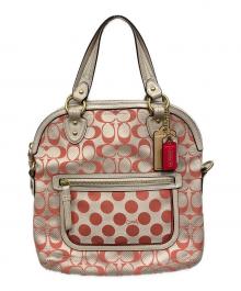 COACH（コーチ）の古着「2WAYバッグ」｜ホワイト×ピンク