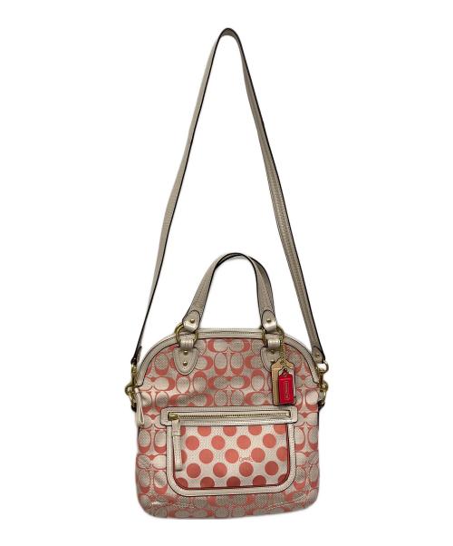 COACH（コーチ）COACH (コーチ) 2WAYバッグ ホワイト×ピンクの古着・服飾アイテム