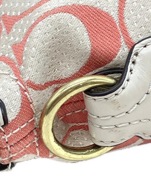 COACH（コーチ）COACH (コーチ) 2WAYバッグ ホワイト×ピンクの古着・服飾アイテム