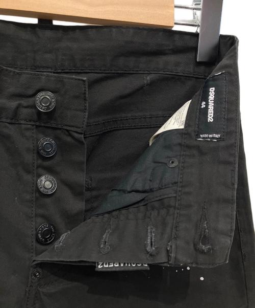 DSQUARED2（ディースクエアード）DSQUARED2 (ディースクエアード) ダメージスキニーパンツ ブラック サイズ:44の古着・服飾アイテム
