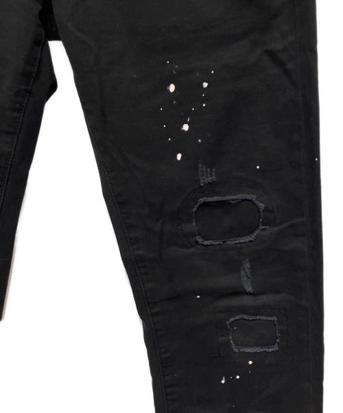 DSQUARED2（ディースクエアード）DSQUARED2 (ディースクエアード) ダメージスキニーパンツ ブラック サイズ:44の古着・服飾アイテム