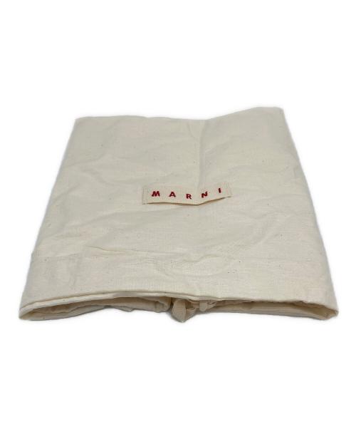 MARNI（マルニ）MARNI (マルニ) バイカラートートバッグ ホワイト×ブラウンの古着・服飾アイテム