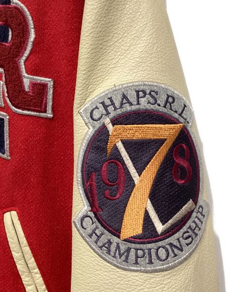 CHAPS RALPH LAUREN（チャップス ラルフローレン）CHAPS RALPH LAUREN (チャップス ラルフローレン) スタジャン レッド×アイボリー サイズ:Mの古着・服飾アイテム