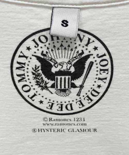 Hysteric Glamour（ヒステリックグラマー）Hysteric Glamour (ヒステリックグラマー) RAMONES (ラモーンズ) 半袖Tシャツ ホワイト サイズ:Sの古着・服飾アイテム