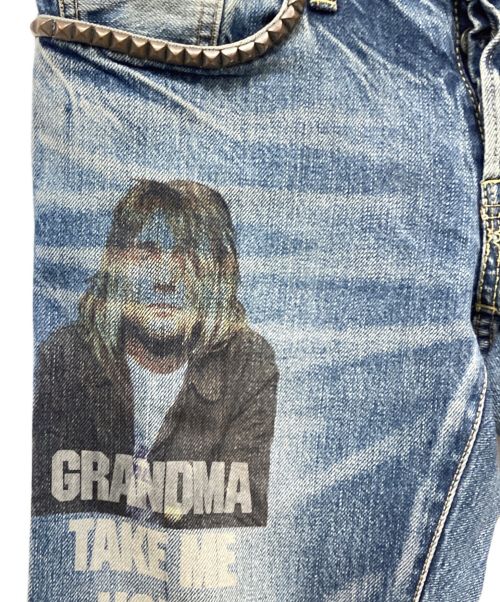 Hysteric Glamour（ヒステリックグラマー）Hysteric Glamour (ヒステリックグラマー) KURT KOBAIN スタッズデニムパンツ ブルー サイズ:W30の古着・服飾アイテム